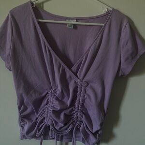 purple scrunch tee